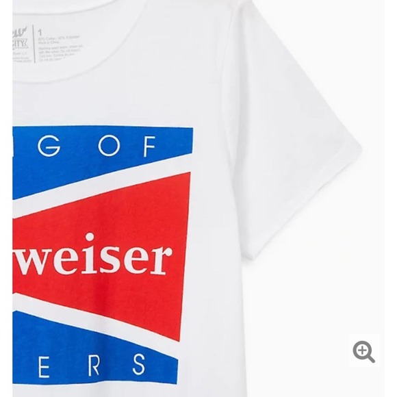 TORRID WOMEN'S CASUAL CREW NECK TEE BUDWEISER WHITE NWT SIZE 2X NWT - Picture 3 of 4